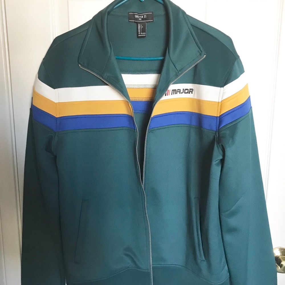 Green track “Major” sweater